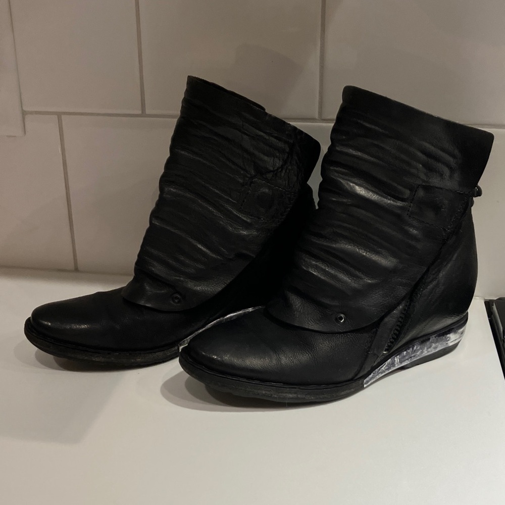 A.S. 98 “Scorpio” Brand New Wedge Booties (size 6 but run small)